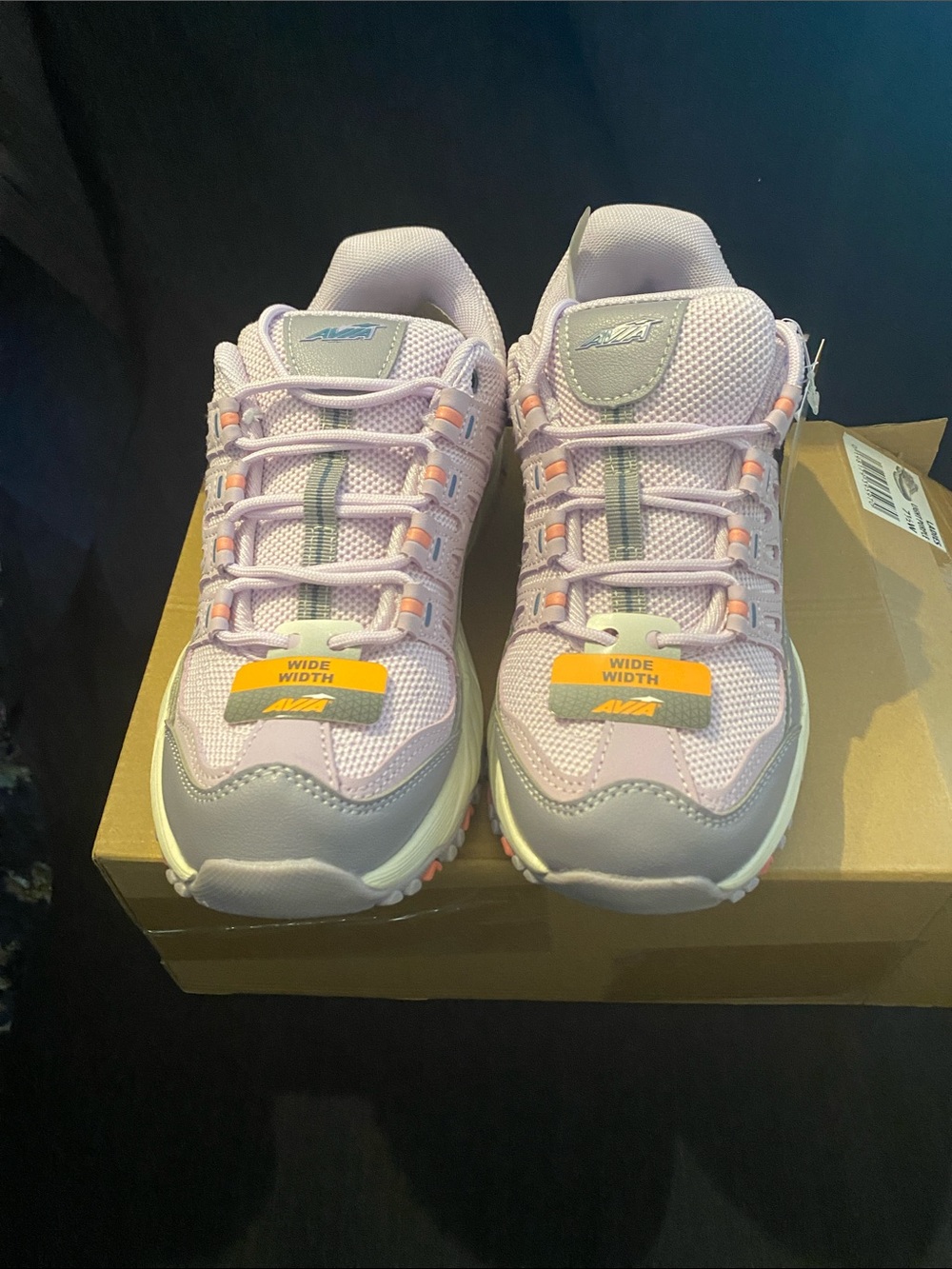 Avia  Lavender and Gray Lace-Up Sneakers